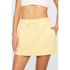 Fabletics Year Round Terry Mini Skirt Butter Yellow NWT Size Small